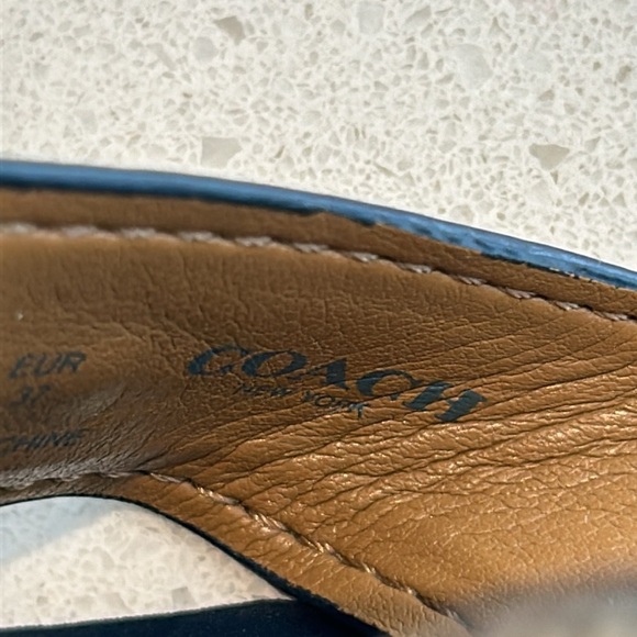 COACH Janine Criss Cross Slide Sandals Khaki Logo Women Size 7 - Picture 17 of 17